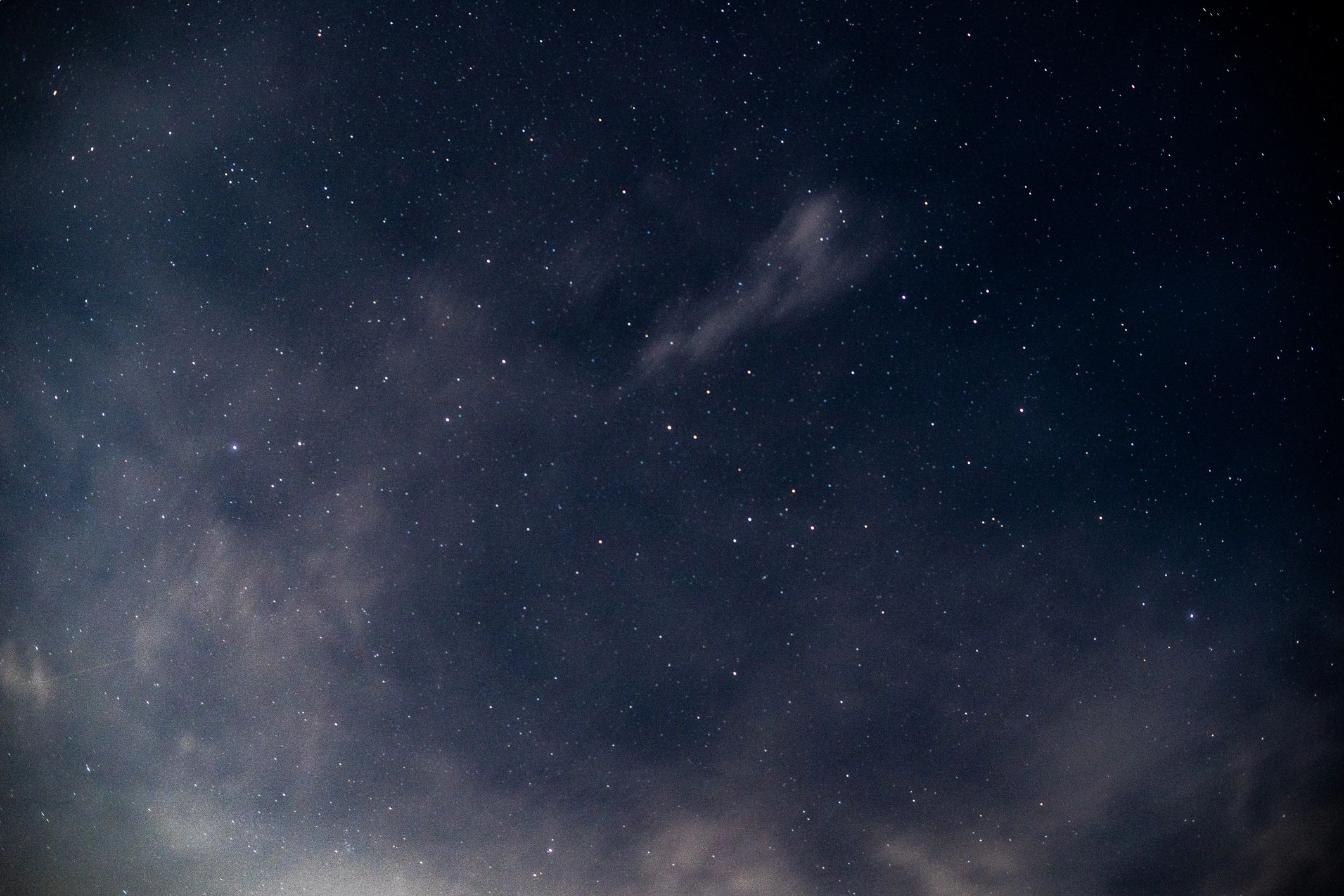 Dark night sky filled with stars